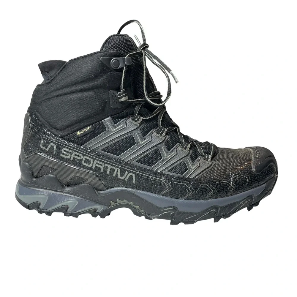 La Sportiva Ultra Raptor II Mid GTX Mens Hiking Boots Black Carbon Gore-Tex 44.5
